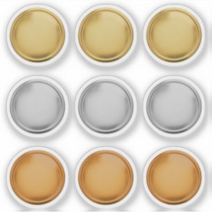 3D gouden folie zegel Elegante Excellentie Award M Sticker