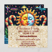 3d Gouden Kerstboom | Gouden Kerstfeest Kaart (Voorkant / Achterkant)