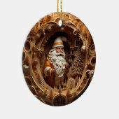 3d Gouden Kerstman Keramisch Ornament (Rechts)