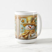 3D Gouden Kerstman Sneeuwman Koffiemok (Voorkant rechts)