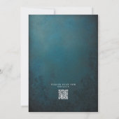  3D gouden loof QR code bruiloft Kaart (Achterkant)