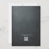  3D gouden loof QR code bruiloft Kaart (Achterkant)