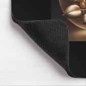 3d Gouden Zwarte Rozen #16 Sticker Muismat (Hoek)