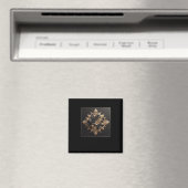 3d Gouden Zwarte Rozen #22 Sticker Magneet (Insitu (Vaatwasser))