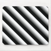 3D Gradient Black, Gray and White Stripe Muismat (Voorkant)