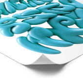 3D graffiti letters met de hand getekend in Procre Poster (Hoek)