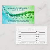 3D grafische chipkaart voor wervelkolom Visitekaartje (Voorkant / Achterkant)