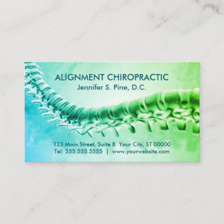 3D grafische chipkaart voor wervelkolom Visitekaartje