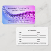 3D grafische chipkaart voor wervelkolom Visitekaartje (Voorkant / Achterkant)