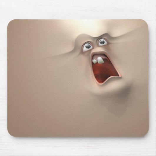 3d grappig gezicht muismat (Voorkant)