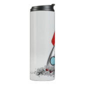 3D grappig neergestort metalen raket Thermosbeker (Gedraaid links)