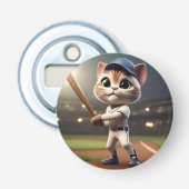 3D grappige honkbalkat, Button Flesopener (Voorkant)