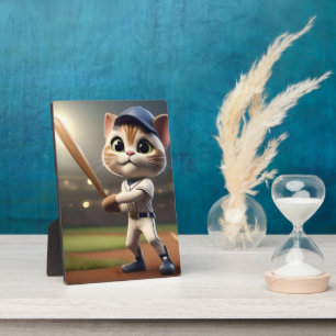 3D grappige honkbalkat, Fotoplaat