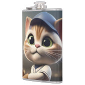 3D grappige honkbalkat, Heupfles (Links)