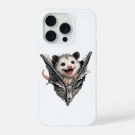 3D Grappige Opossum in Ritszak iPhone Hoesje 15 Pro Case