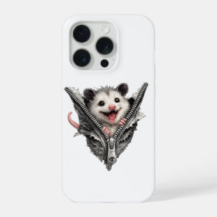 3D Grappige Opossum in Ritszak iPhone Hoesje 15 Pro Case