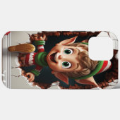 3d Grappige Schattigee Kerst Elf Case-Mate iPhone Case (Achterkant (horizontaal))