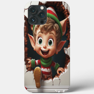 3d Grappige Schattigee Kerst Elf Case-Mate iPhone Case