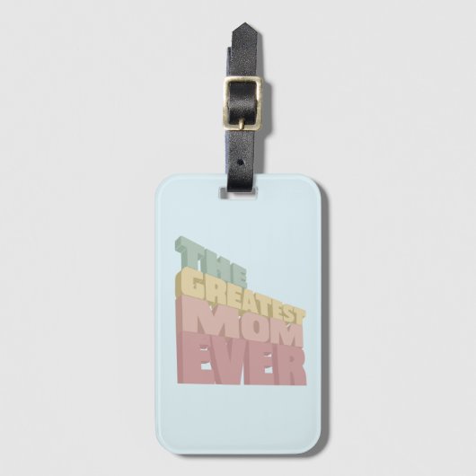 3D Greatest Mam Ever design Bagagelabel (Voorkant (verticaal))