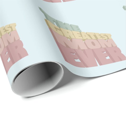 3D Greatest Mam Ever design Cadeaupapier (Rol Hoek)