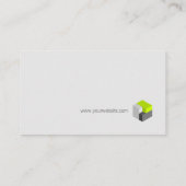 3D Green Grey Geometry Architect visitekaartje (Achterkant)