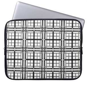3D grijze geometrische abstracte ondergrond.3d b Laptop Sleeve