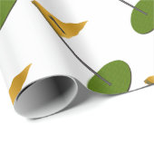 3D groen zetten met vlag - gat in één. Cadeaupapier (Rol Hoek)