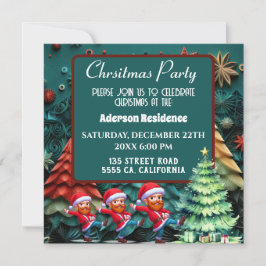 3d Groene Kerstbomen | Grappige Vangogh Dans Kaart