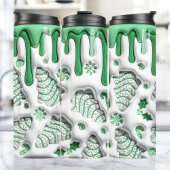 3D Groene Kerstboom Cakejes Thermosbeker