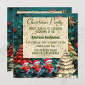 3D Groene Kerstboom| Grappige Vangogh Dans Kaart (Voorkant / Achterkant)