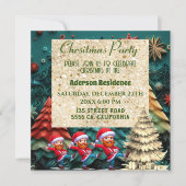 3D Groene Kerstboom| Grappige Vangogh Dans Kaart (Voorkant)