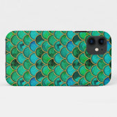 3D groene schalen met goud Case-Mate iPhone Case (Achterkant (horizontaal))