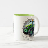 3D groene trekker wrap mok, 3D trekker ontwerp mok (Voorkant rechts)