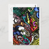 3d groet- en postkaarten met digitale kunststijl (Voorkant / Achterkant)