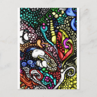 3d groet- en postkaarten met digitale kunststijl