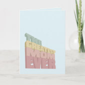 3D Grootste Moeder Ooit Moederdag Kaart (Voorkant)