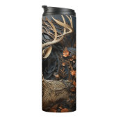 3d grote gewei bok hert rustiek thermosbeker (Geroteerd rechts)