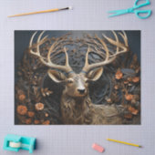 3d grote gewei bok herten rustieke decoupage tissuepapier (Craft)