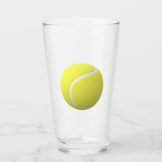 3D grote tennisbal Glas (Voorkant)
