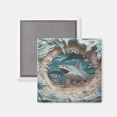 3D grote witte haai Magneet (Voorkant / Achterkant)