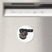 3D Halftone akoestische gitaar & Hoesje Magneet (Insitu (Vaatwasser))