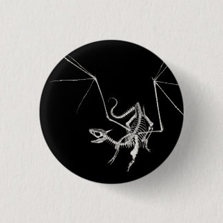 3D Halftone Skeleton Dragon 4 Ronde Button 3,2 Cm