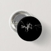 3D Halftone Vliegdraak Skeleton 2 Ronde Button 3,2 Cm (Voorkant /achterkant)