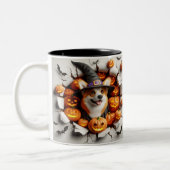 3D Halloween Dog Bal Halloween Mugs, Tea, Coffee Tweekleurige Koffiemok (Links)