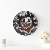 3D Halloween Ghost Gebarsten Gat Grote Klok (Huis)