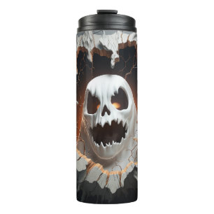 3D Halloween Ghost Gebarsten Gat Thermosbeker