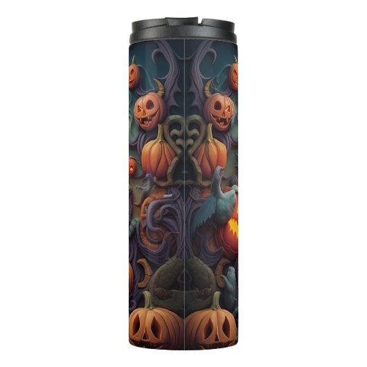 3d Halloween pompoen eng Thermosbeker (Achterkant)