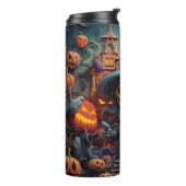 3D Halloween pompoen griezelig Thermosbeker (Gedraaid links)