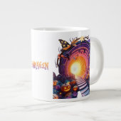 3D Halloween Pompoen Mysterieuze Tunnel Grote Koffiekop (Voorkant rechts)