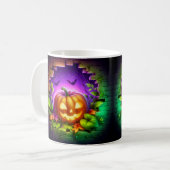 3D Halloween pompoen ontwerp Koffiemok (Voorkant links)